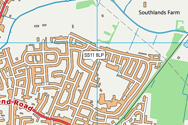 SS11 8LP map - OS VectorMap District (Ordnance Survey)