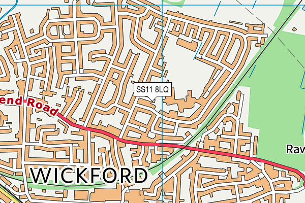 SS11 8LQ map - OS VectorMap District (Ordnance Survey)