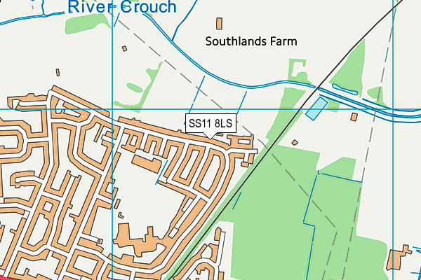 SS11 8LS map - OS VectorMap District (Ordnance Survey)