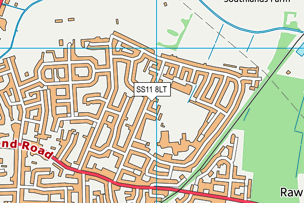 Hilltop Infant School map (SS11 8LT) - OS VectorMap District (Ordnance Survey)