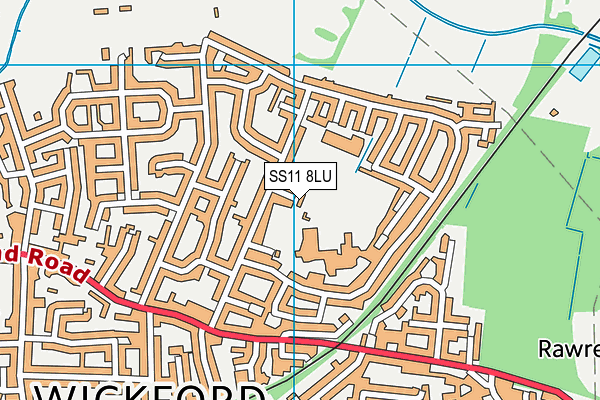 SS11 8LU map - OS VectorMap District (Ordnance Survey)