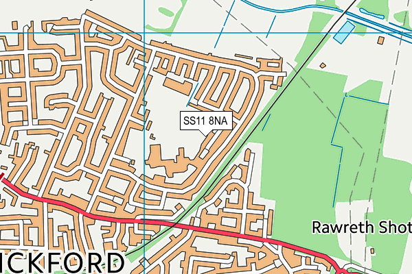 SS11 8NA map - OS VectorMap District (Ordnance Survey)