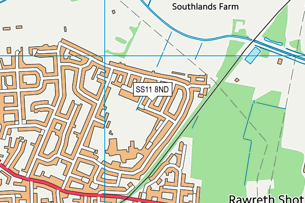 SS11 8ND map - OS VectorMap District (Ordnance Survey)