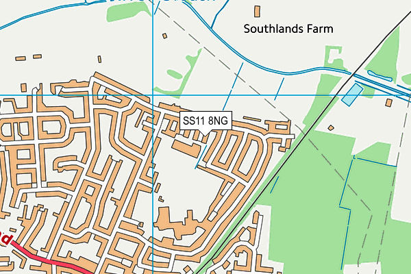 SS11 8NG map - OS VectorMap District (Ordnance Survey)