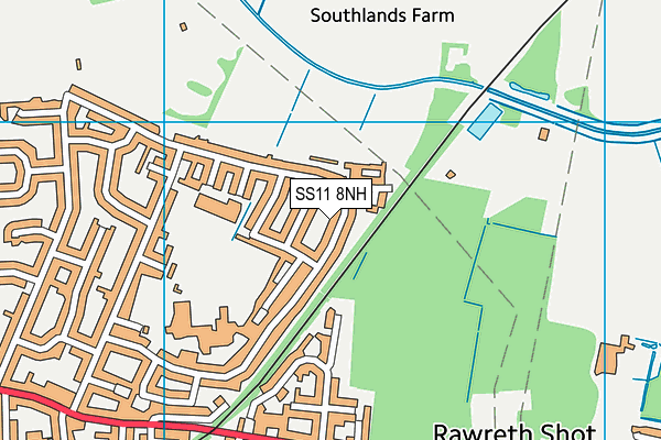 SS11 8NH map - OS VectorMap District (Ordnance Survey)