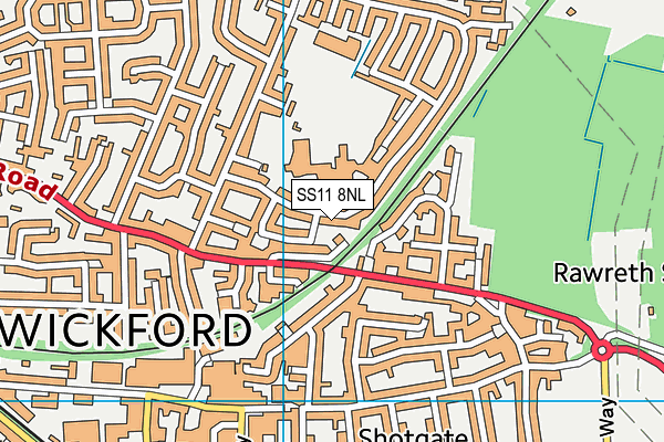 SS11 8NL map - OS VectorMap District (Ordnance Survey)