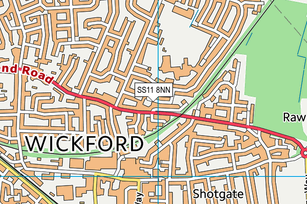 SS11 8NN map - OS VectorMap District (Ordnance Survey)