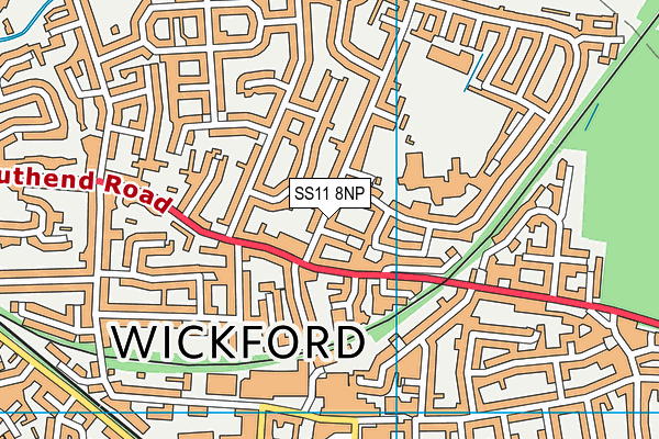 SS11 8NP map - OS VectorMap District (Ordnance Survey)