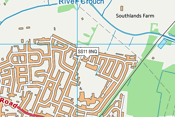 SS11 8NQ map - OS VectorMap District (Ordnance Survey)