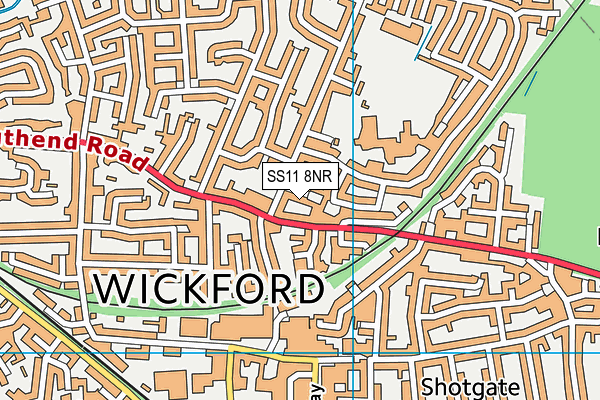 SS11 8NR map - OS VectorMap District (Ordnance Survey)