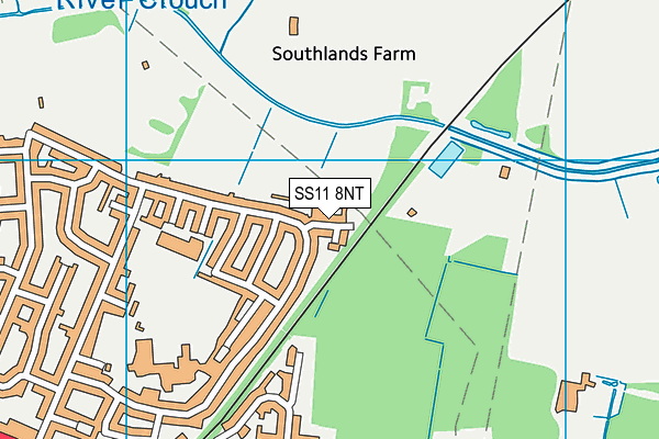 SS11 8NT map - OS VectorMap District (Ordnance Survey)