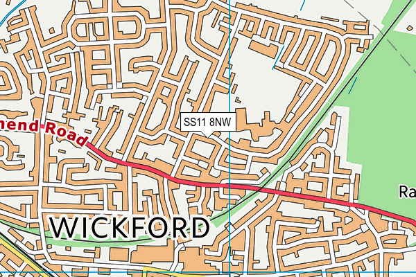 SS11 8NW map - OS VectorMap District (Ordnance Survey)