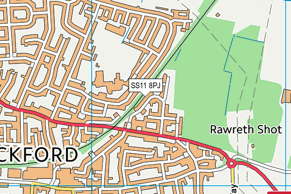 SS11 8PJ map - OS VectorMap District (Ordnance Survey)