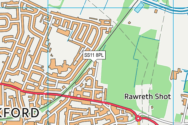 SS11 8PL map - OS VectorMap District (Ordnance Survey)