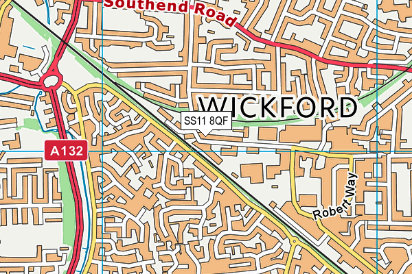 SS11 8QF map - OS VectorMap District (Ordnance Survey)