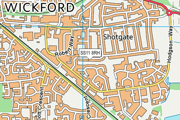 SS11 8RH map - OS VectorMap District (Ordnance Survey)