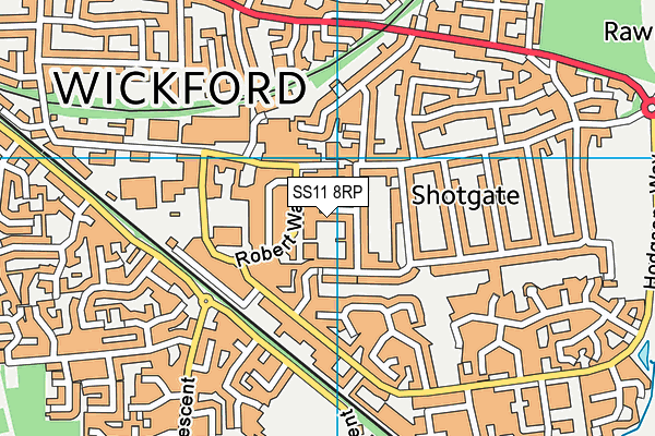 SS11 8RP map - OS VectorMap District (Ordnance Survey)