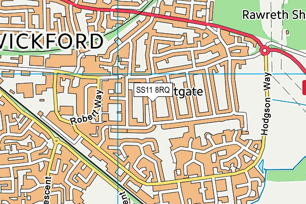 SS11 8RQ map - OS VectorMap District (Ordnance Survey)