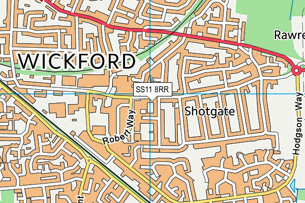 SS11 8RR map - OS VectorMap District (Ordnance Survey)