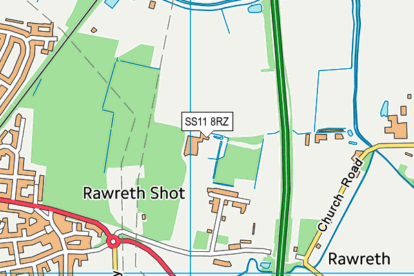 Bartlett Park (Wickford) map (SS11 8RZ) - OS VectorMap District (Ordnance Survey)