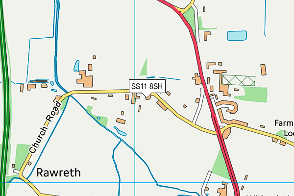 SS11 8SH map - OS VectorMap District (Ordnance Survey)