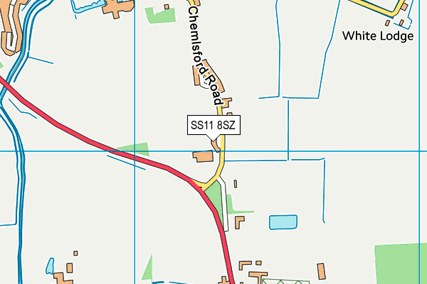 SS11 8SZ map - OS VectorMap District (Ordnance Survey)