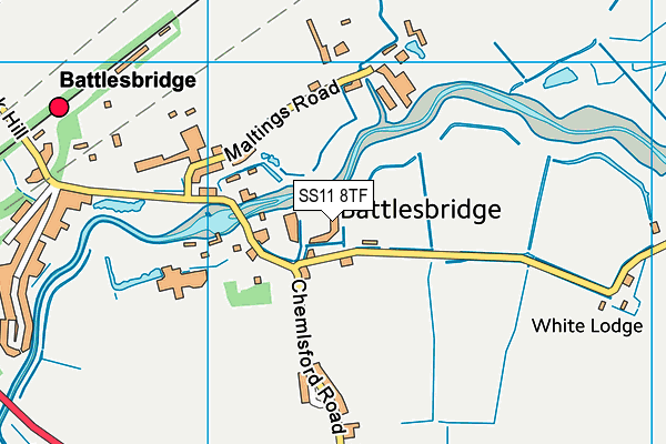 SS11 8TF map - OS VectorMap District (Ordnance Survey)