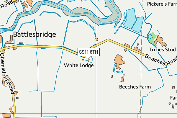 SS11 8TH map - OS VectorMap District (Ordnance Survey)