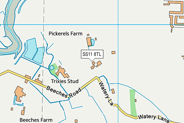 SS11 8TL map - OS VectorMap District (Ordnance Survey)