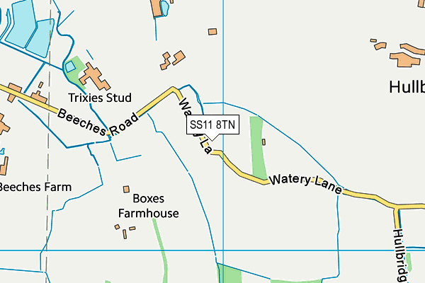 SS11 8TN map - OS VectorMap District (Ordnance Survey)