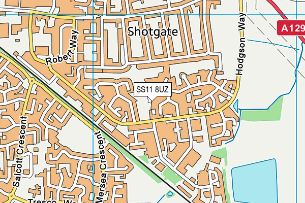 SS11 8UZ map - OS VectorMap District (Ordnance Survey)