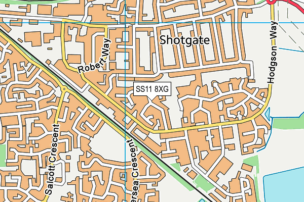 SS11 8XG map - OS VectorMap District (Ordnance Survey)