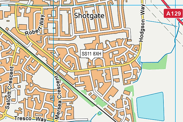 SS11 8XH map - OS VectorMap District (Ordnance Survey)
