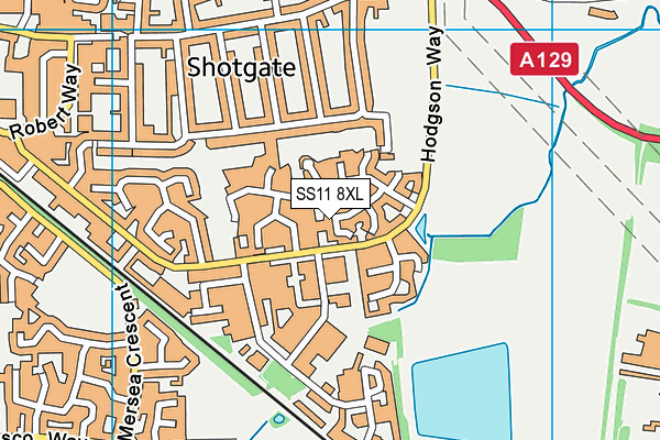 SS11 8XL map - OS VectorMap District (Ordnance Survey)
