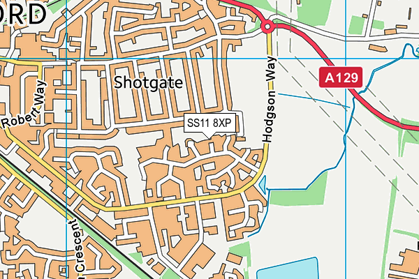 SS11 8XP map - OS VectorMap District (Ordnance Survey)