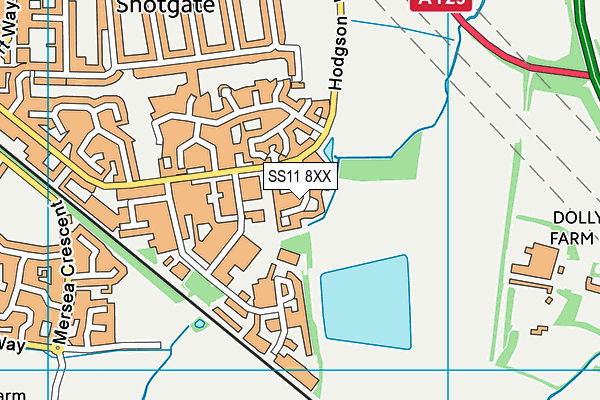 SS11 8XX map - OS VectorMap District (Ordnance Survey)