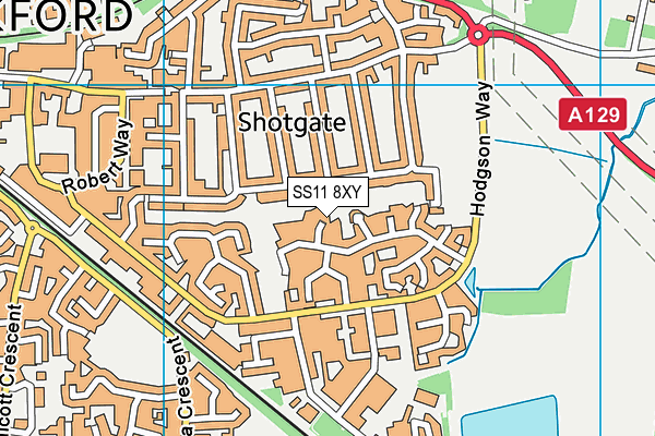 SS11 8XY map - OS VectorMap District (Ordnance Survey)