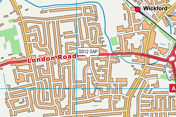 SS12 0AP map - OS VectorMap District (Ordnance Survey)