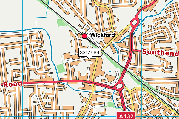 SS12 0BB map - OS VectorMap District (Ordnance Survey)