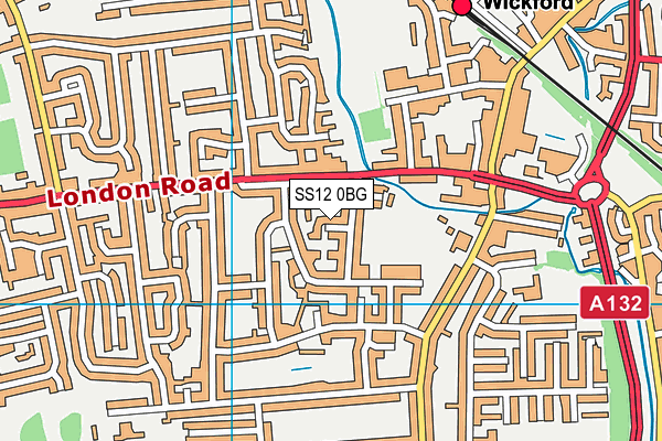 SS12 0BG map - OS VectorMap District (Ordnance Survey)