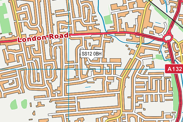 SS12 0BH map - OS VectorMap District (Ordnance Survey)