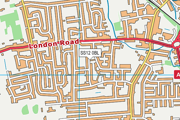 SS12 0BL map - OS VectorMap District (Ordnance Survey)