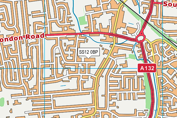 SS12 0BP map - OS VectorMap District (Ordnance Survey)