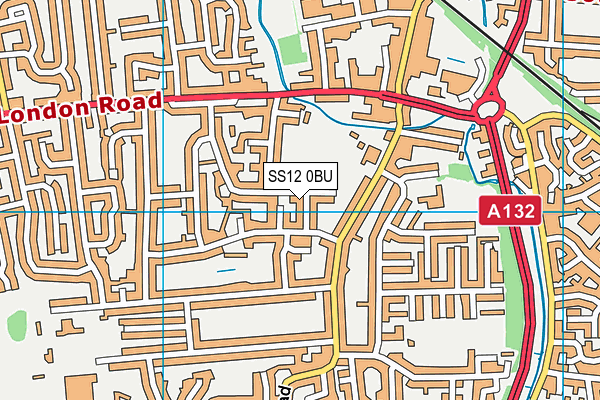 SS12 0BU map - OS VectorMap District (Ordnance Survey)