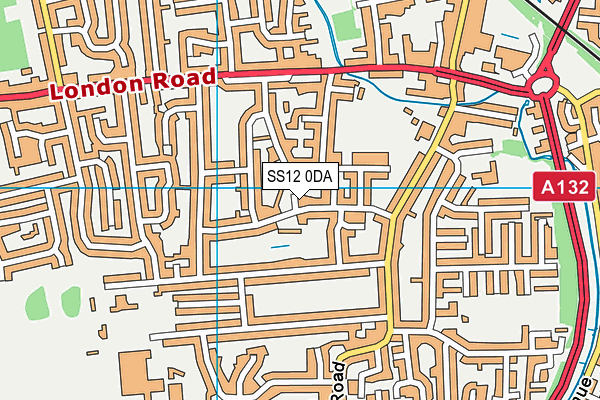 SS12 0DA map - OS VectorMap District (Ordnance Survey)