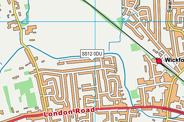 SS12 0DU map - OS VectorMap District (Ordnance Survey)