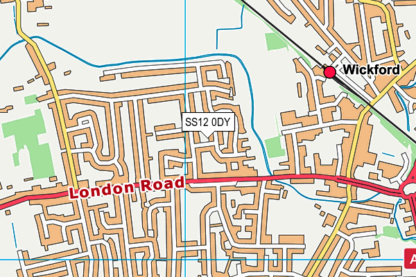 SS12 0DY map - OS VectorMap District (Ordnance Survey)