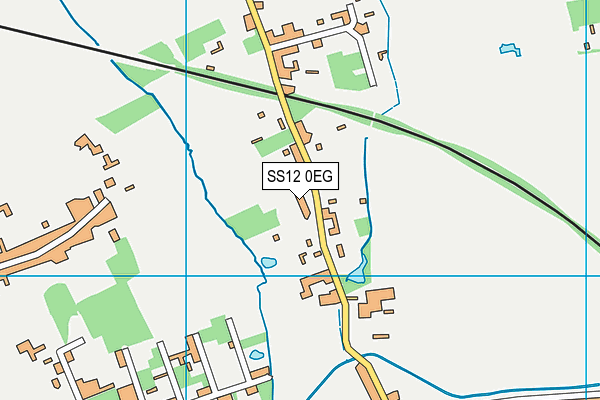 SS12 0EG map - OS VectorMap District (Ordnance Survey)