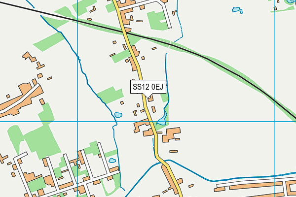 SS12 0EJ map - OS VectorMap District (Ordnance Survey)