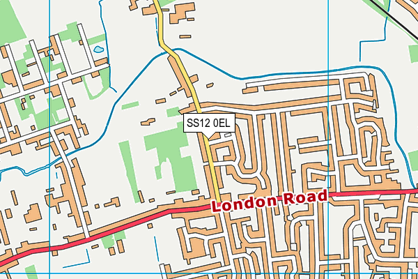 SS12 0EL map - OS VectorMap District (Ordnance Survey)